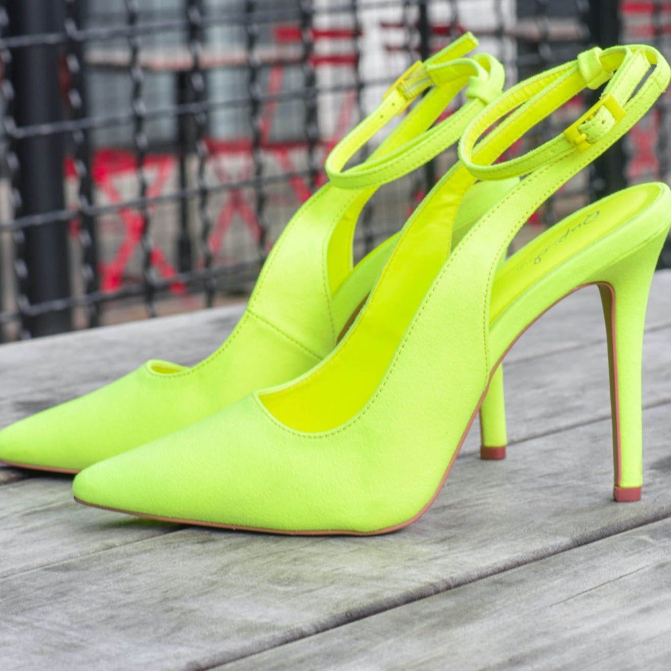 Buy Neon Green Heeled Shoes for Women by Everqupid Online | Ajio.com
